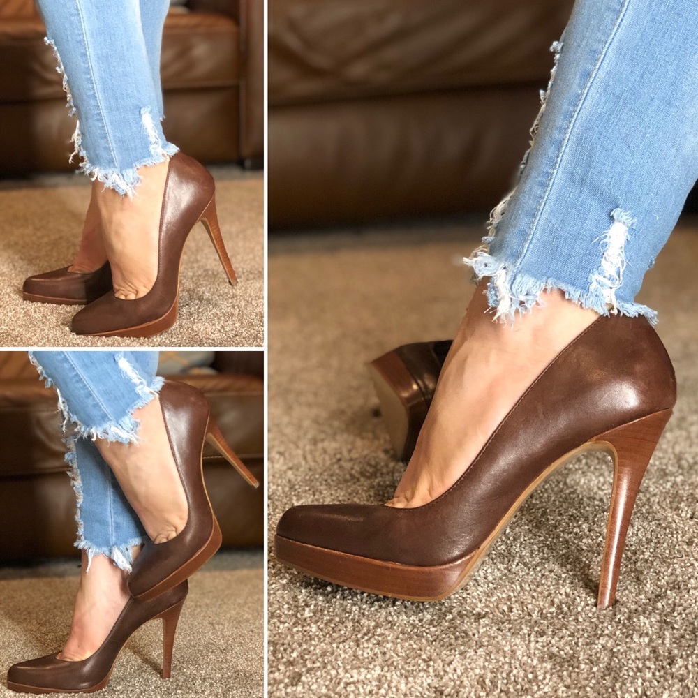 Aldo leather heels pumps size 10!